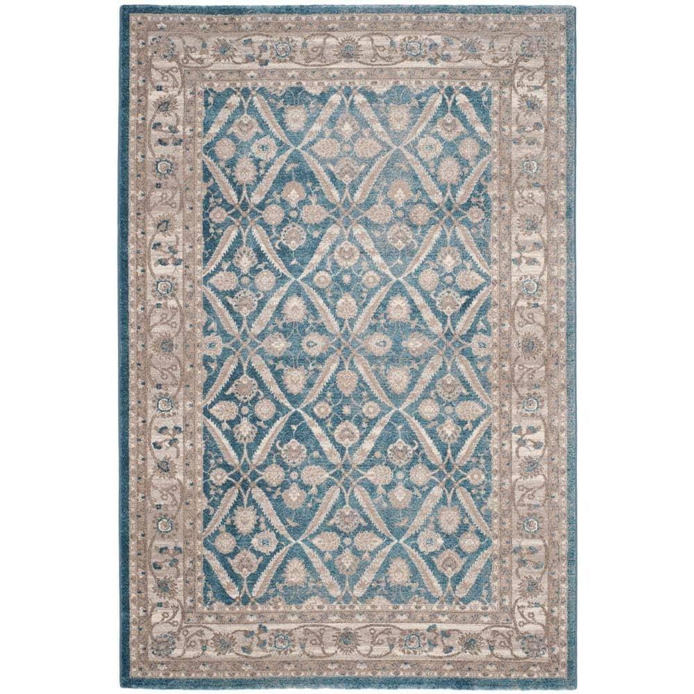 Sofia SOF378 Power Loomed Indoor Area Rug - Blue/Beige - 8'x11' - Safavieh