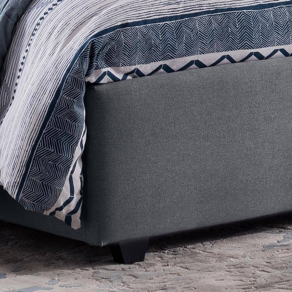 87" Ash Gray Contemporary Handcrafted Queen Size Bed Frame