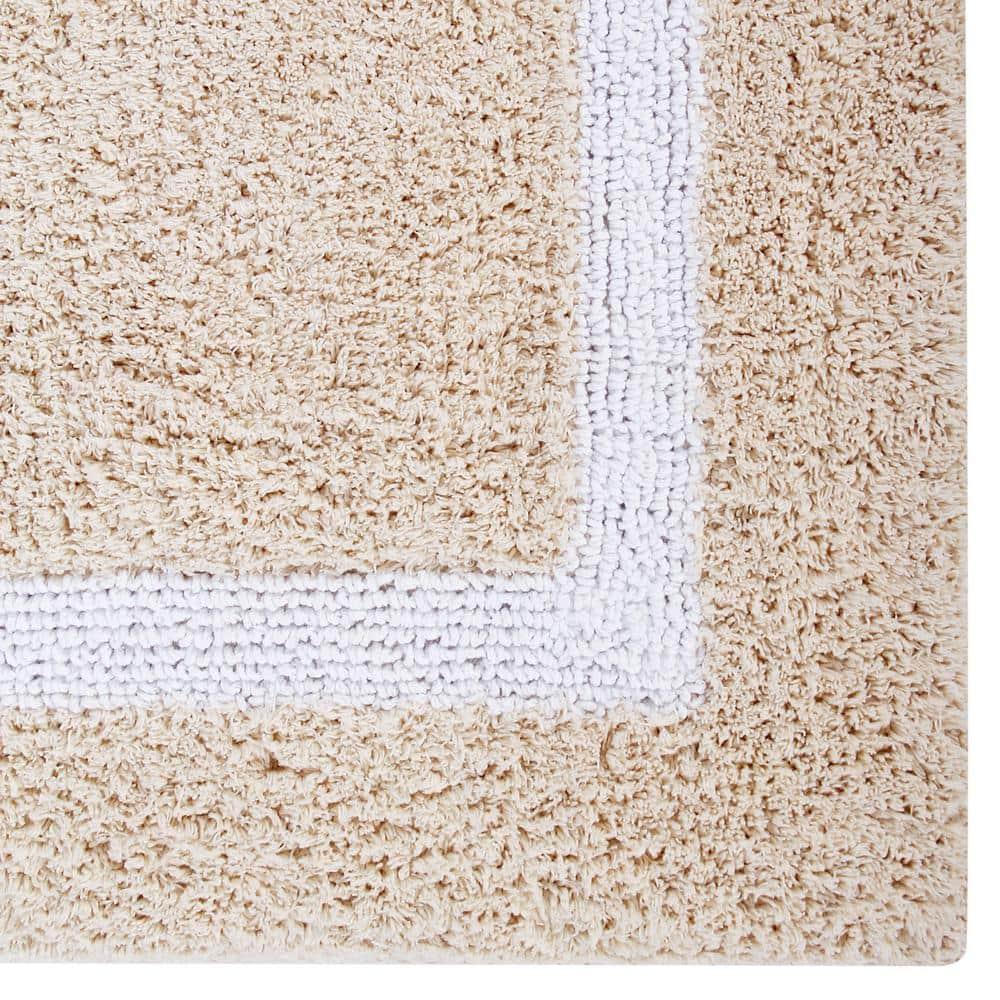 Highland Dunes Widman 100% Cotton Tufted Reversible Bath Rug Super Absorbent, Machine Washable Bathroom Rug