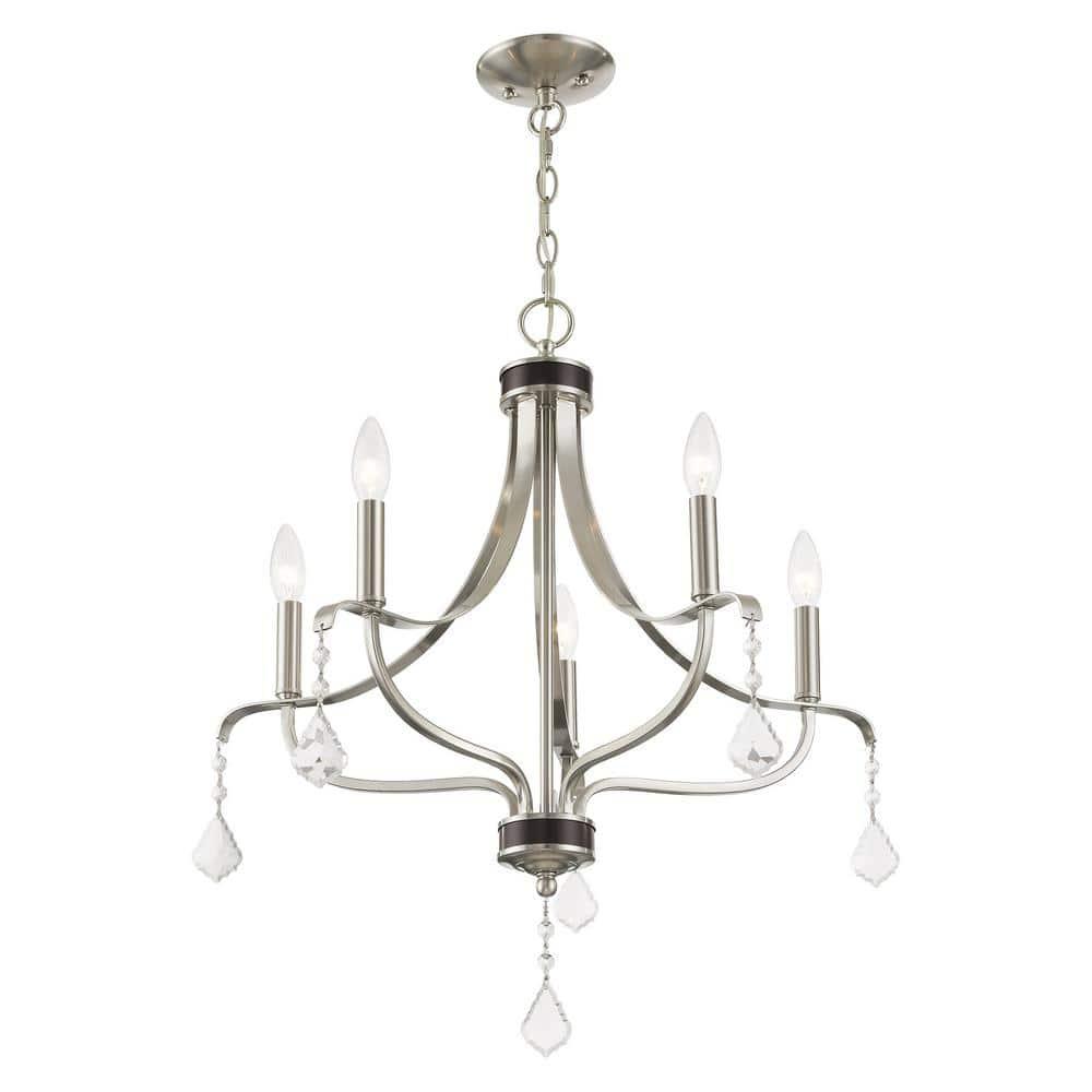 Livex Lighting Laurel 5 - Light Chandelier in  Brushed Nickel