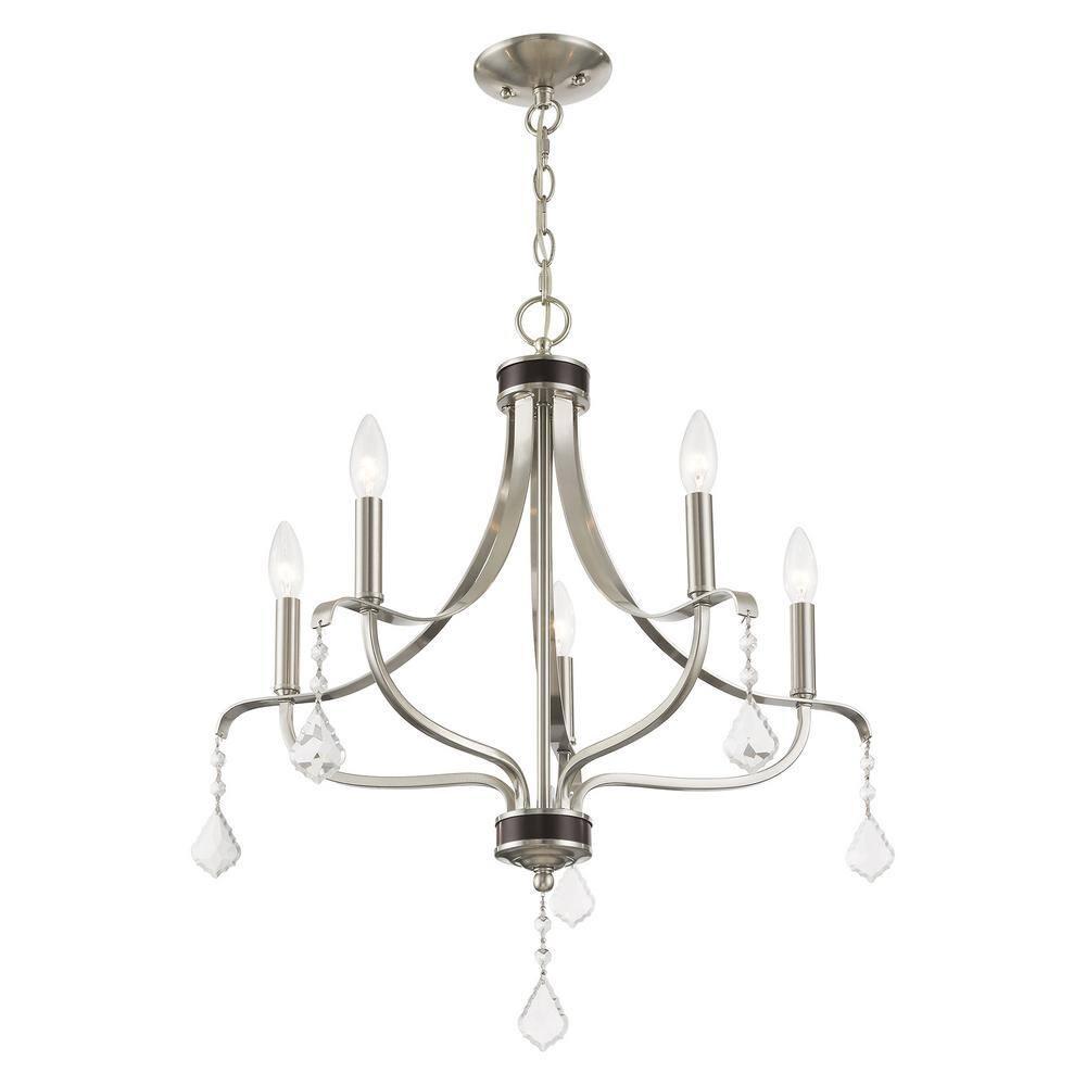 Livex Lighting Laurel 5 - Light Chandelier in  Brushed Nickel
