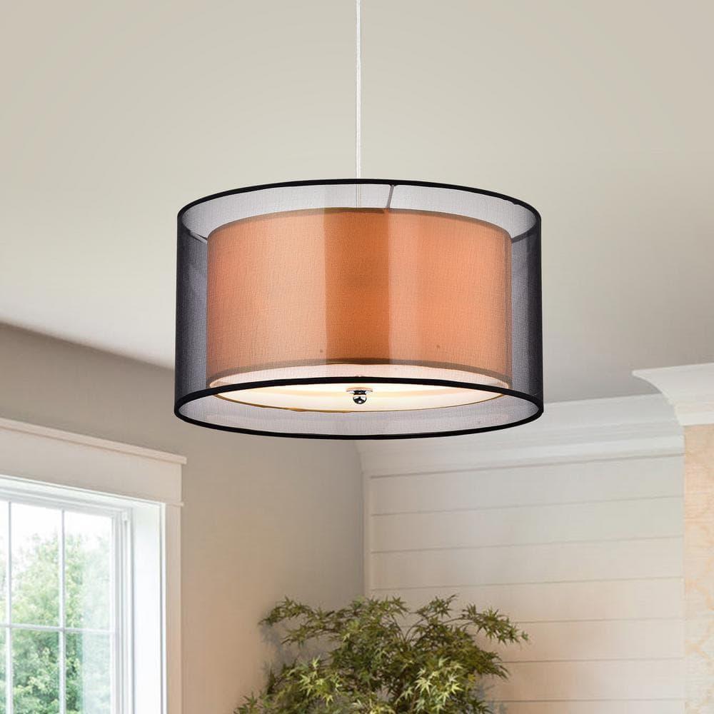 Jonah 3-light Double Drum Shade Pendant