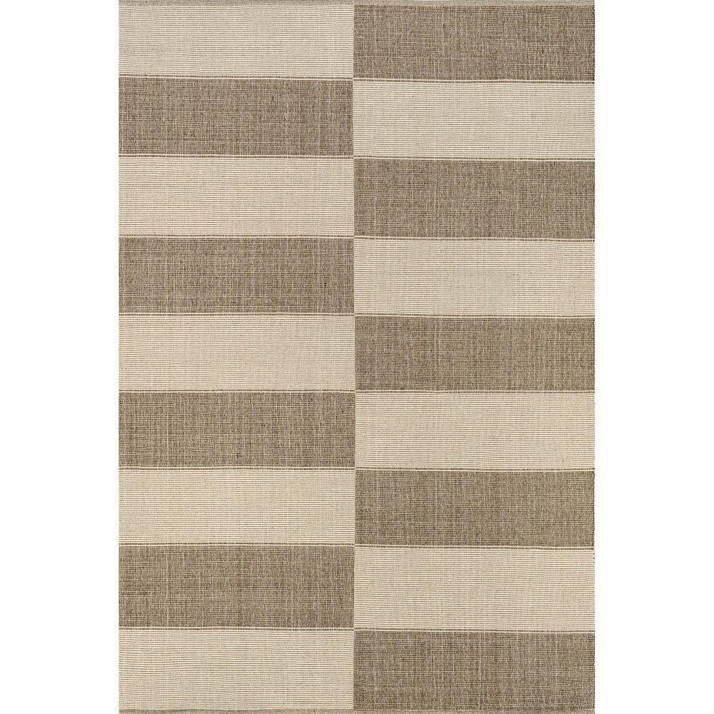 Nuloom Boxelder Checked Cotton Area Rug, 8' x 10', Sand