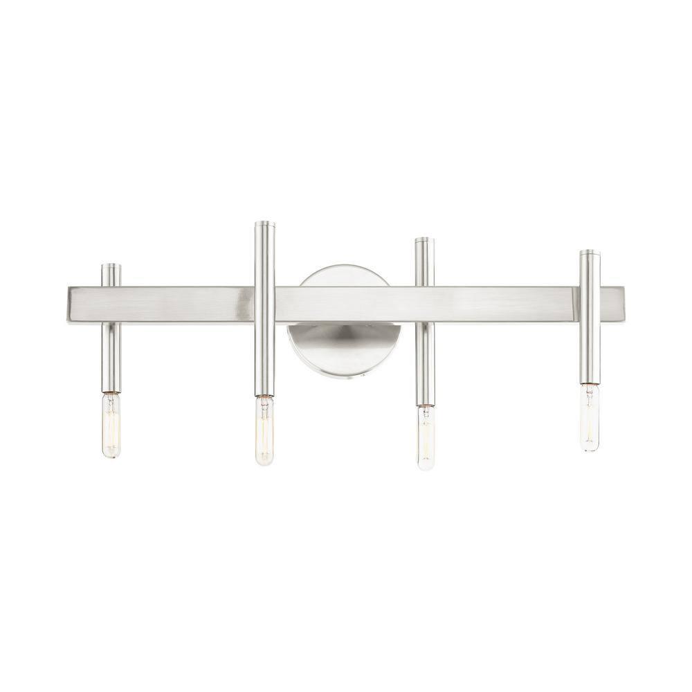Livex Lighting Denmark 4 - Light Vanity in  Brushed Nickel
