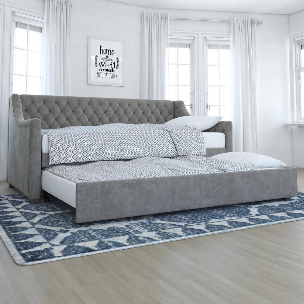 Monarch Hill Ambrosia Upholstered Daybed with Trundle