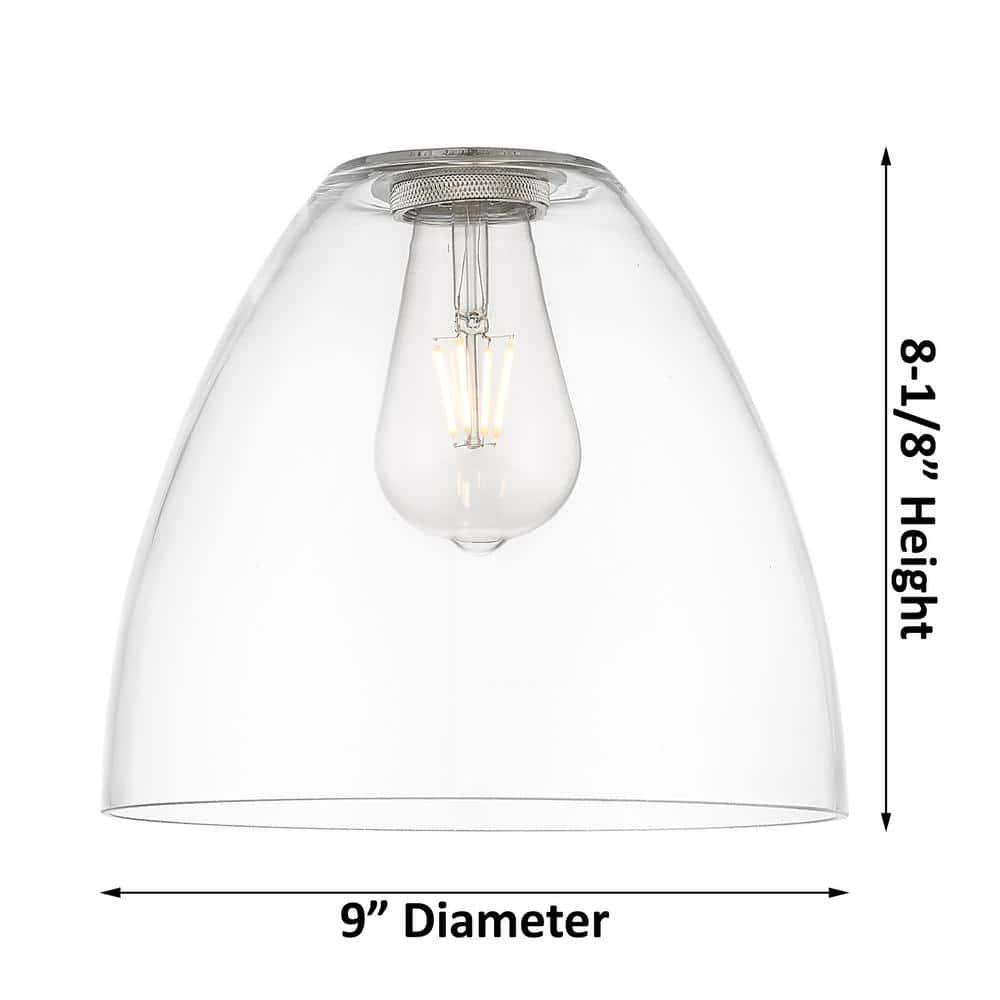 Ballston Sleek Mini Pendant Light in Polished Chrome and Glass