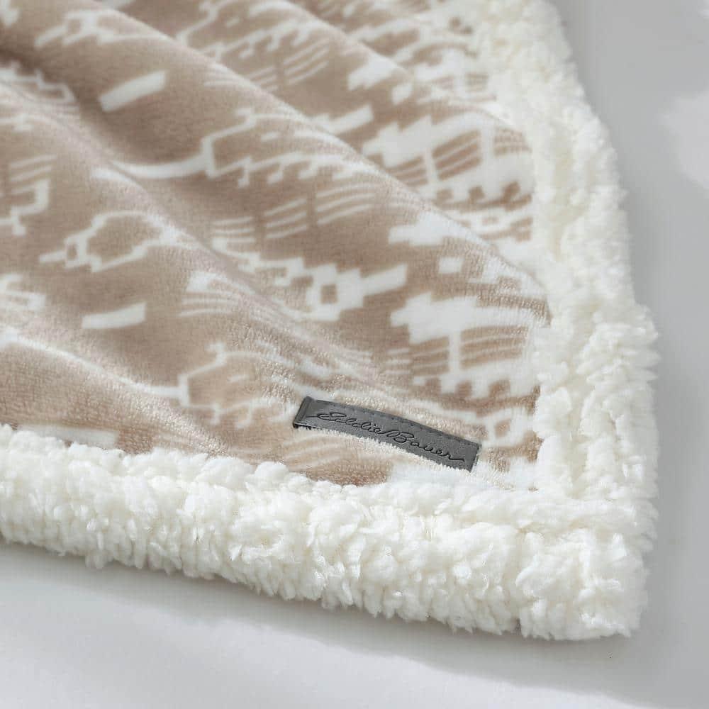 Eddie Bauer Eddie Bauer Printed Plush Fleece/Sherpa Throw Blankets