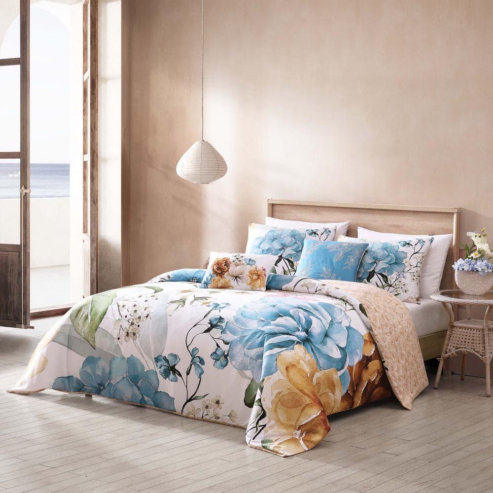 BeBeJan Bebejan Maia 100% Cotton Sateen 5 Piece Reversible Comforter Set