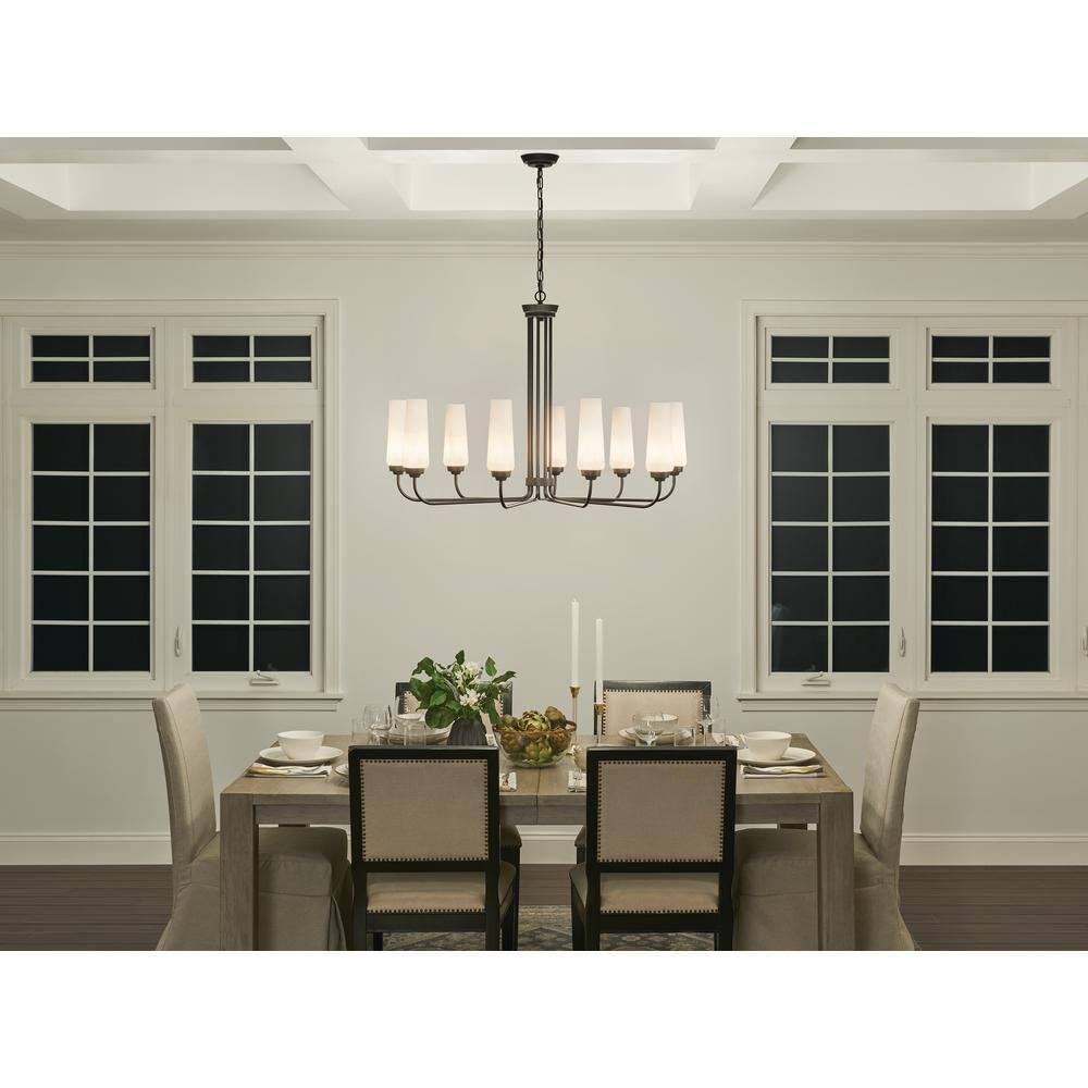 52481BK-Kichler Lighting-Truby - 9 Light Large Chandelier In Art Deco Style-26 Inches Tall-Black Finish    -Traditional Installation