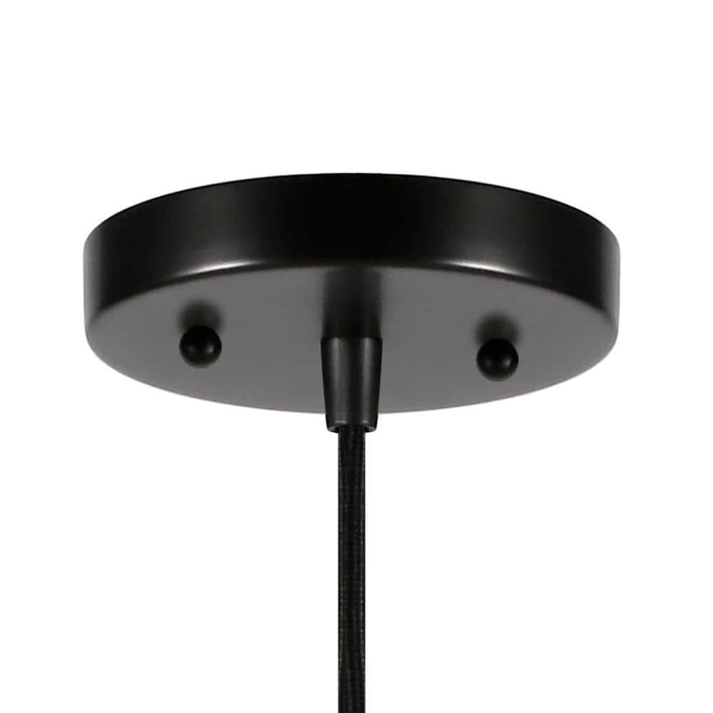 Evelyn&Zoe 11" Blackened Bronze Metal/Fabric Pendant