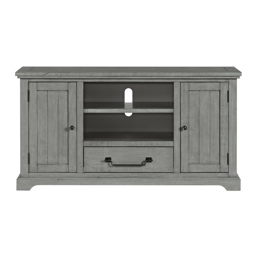 Martin Svensson Home Beach House Solid Wood TV Stand for TVs up to 70", Dove Grey