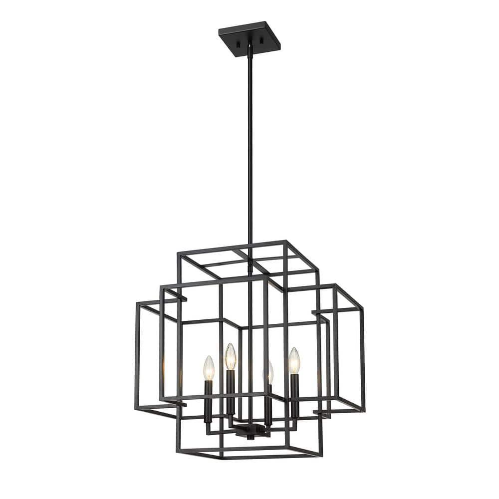 Z-Lite Titania 4 - Light Chandelier in  Matte Black