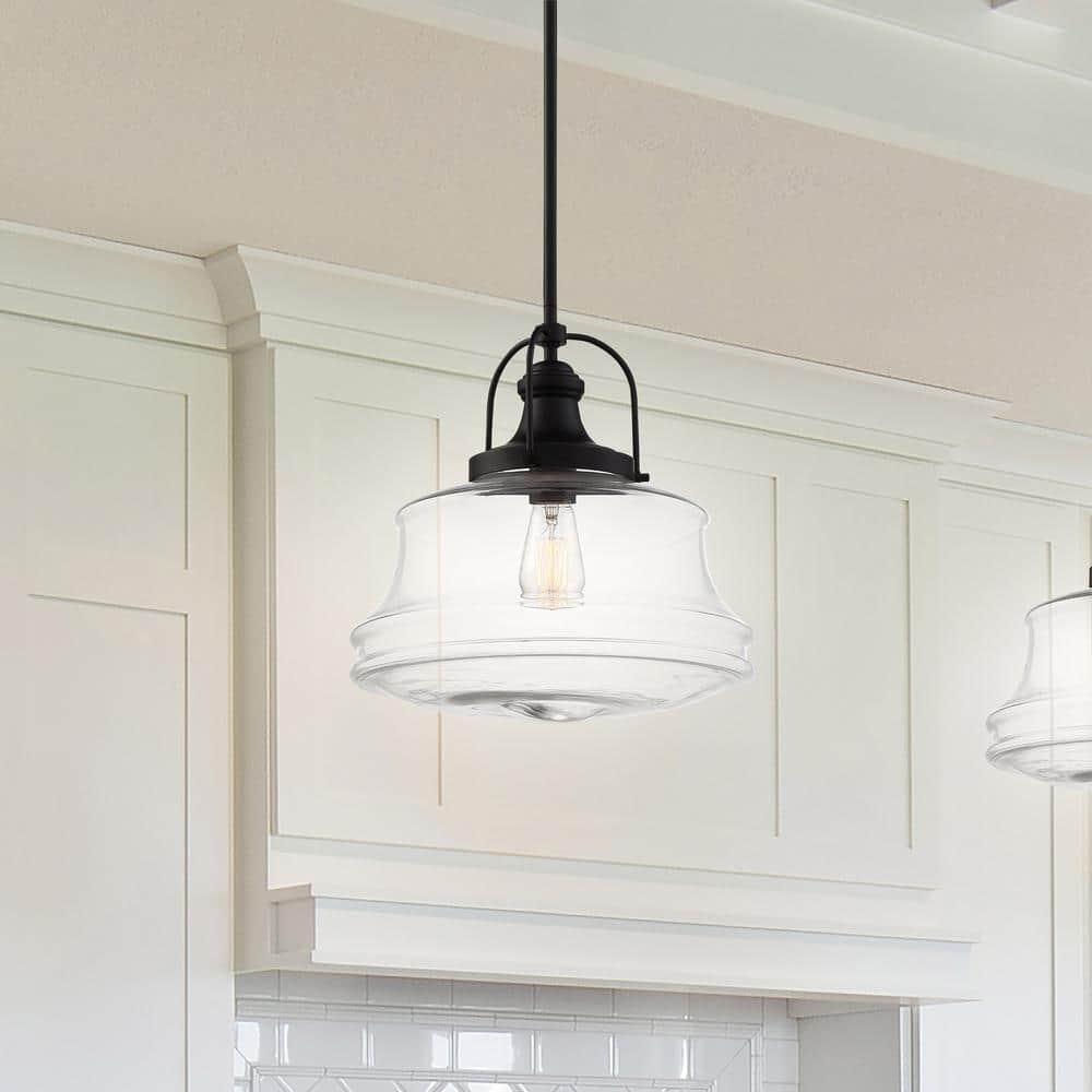 60/6759-Nuvo Lighting-Basel-1 Light Pendant-13.75 Inches Wide by 14.63 Inches High-Matte Black Finish