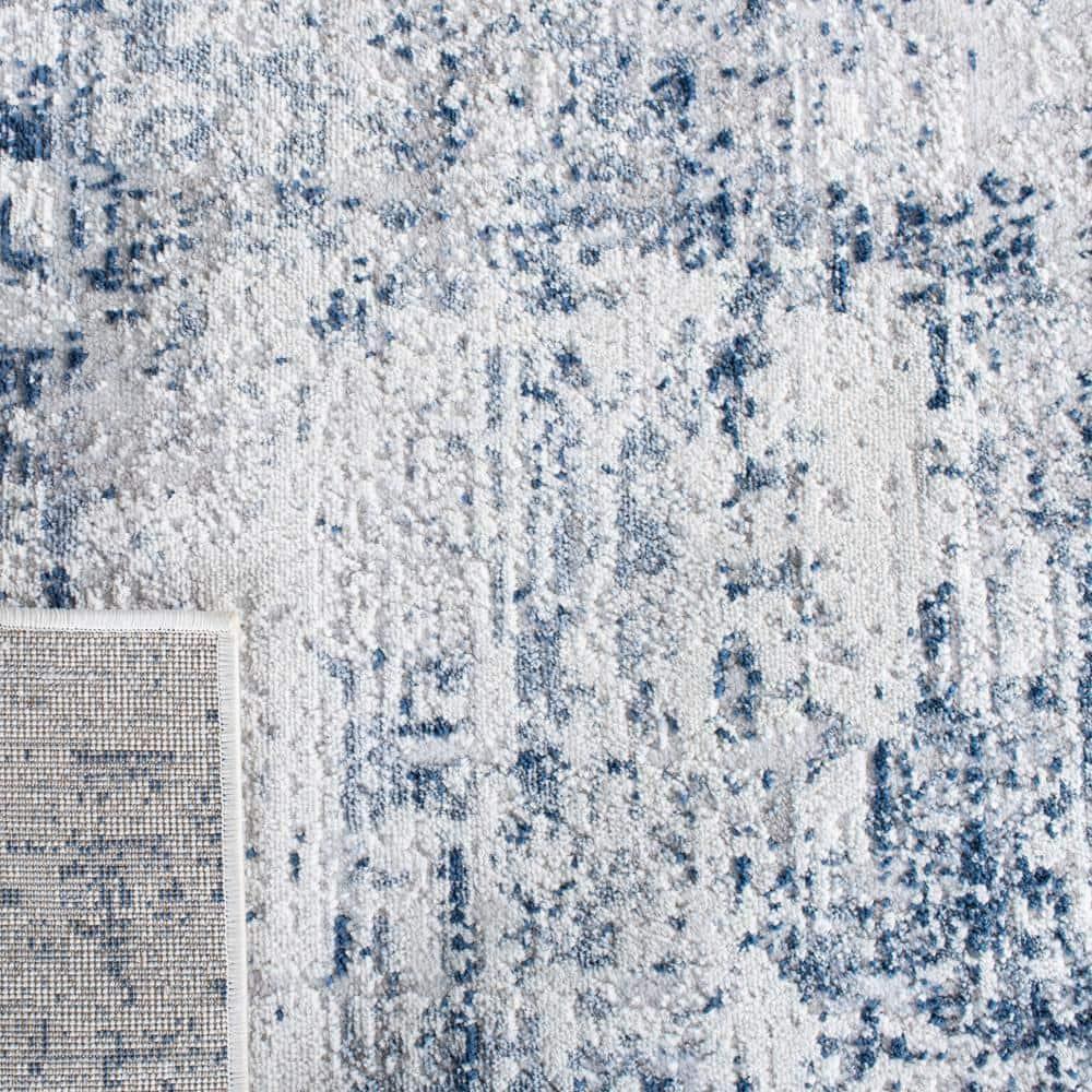Amelia ALA700 Power Loomed Area Rug - Ivory/Navy - 6'7"x6'7" - Safavieh.