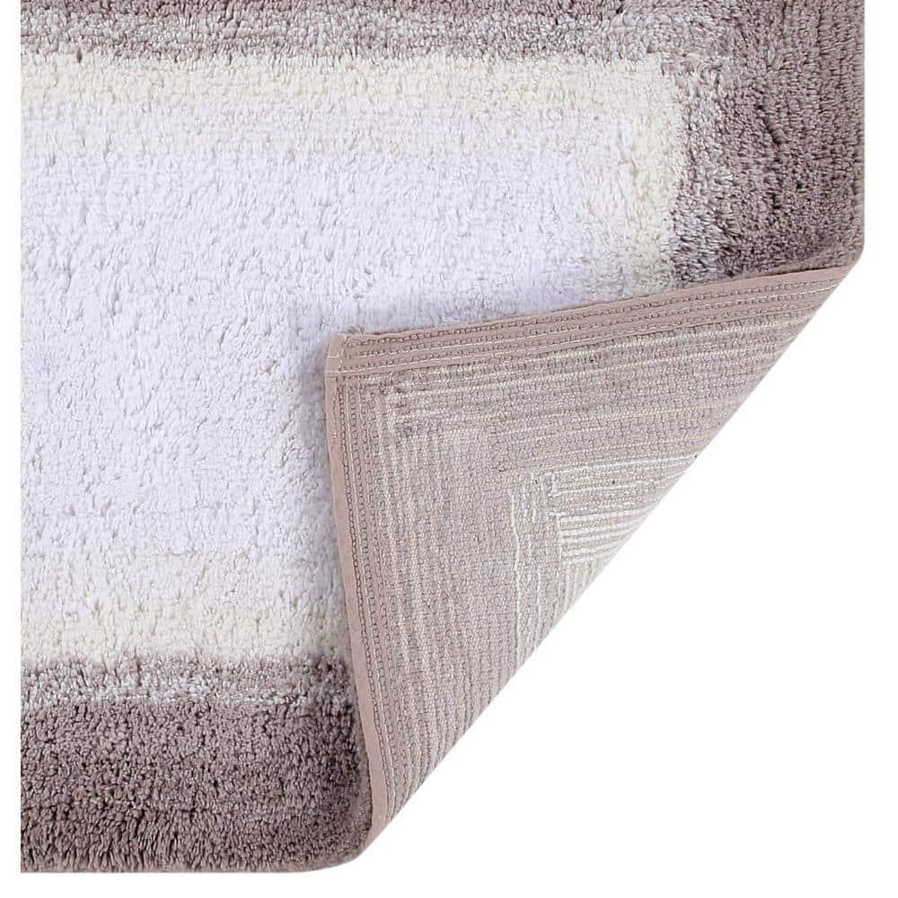 Better Trends Torrent 100% Cotton Tufted Non- Slip Backing Bath Rug 24" Square - Beige