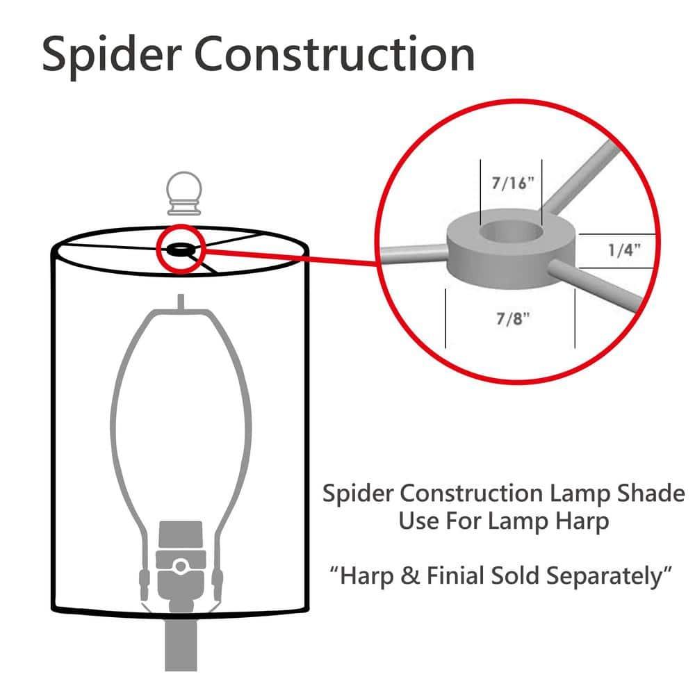 Aspen Creative 30331 Transitional Scallop Bell Shape Spider Construction Lamp Shade in Ivory, 13" wide (5" x 13" x 9 1/2")
