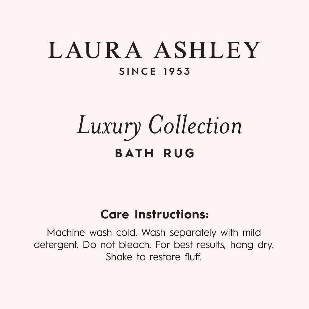 Laura Ashley – Astor Chenille Bath Mats | Set of 2| 100% Polyester | Premium Bathroom Décor | Machine Washable | TPR Backing | Measures 17” x 24” and 20” x 34” | Light Grey