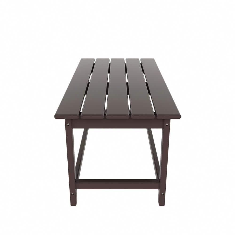 Polytrends  Laguna Hdpe All Weather Outdoor Patio Coffee And Side Tables (3-Piece Set) Dark Brown