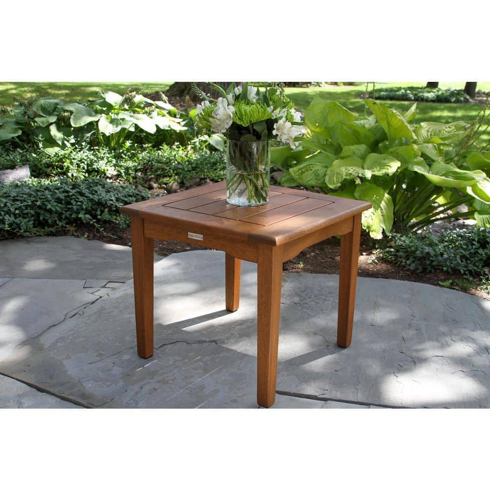 Vineyard Classic Brown Eucalyptus Square Outdoor End Table