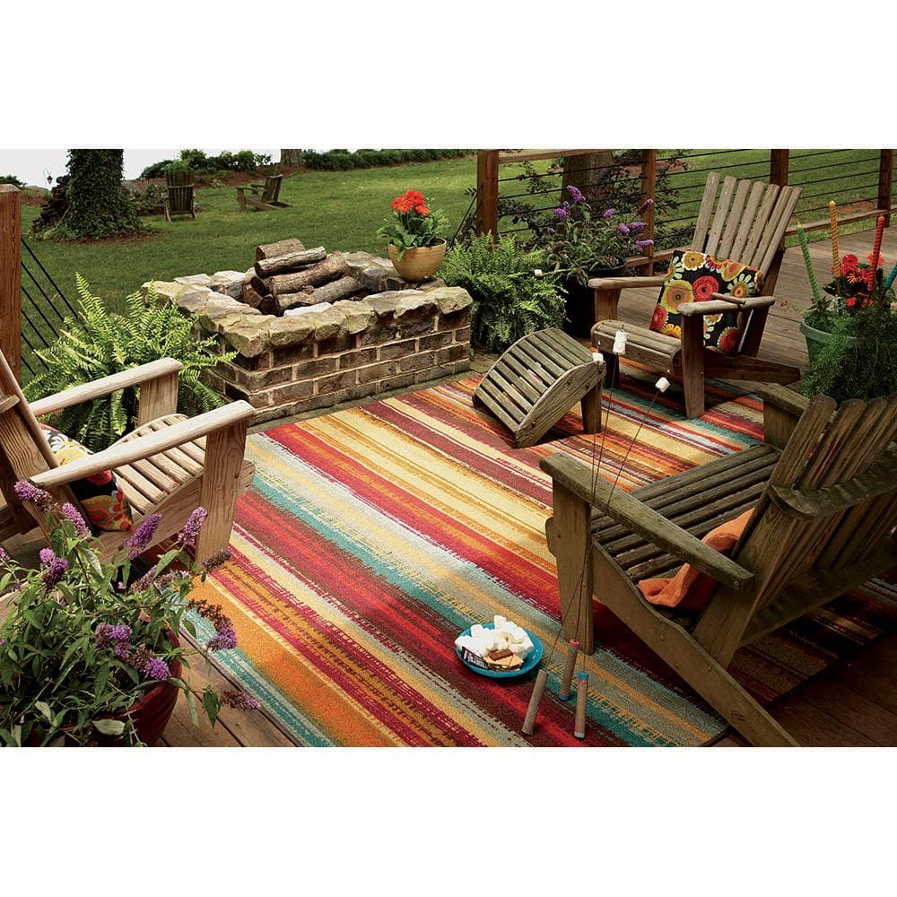 Mohawk Home Avenue Stripe Area Rug, Multi, 7'6"x10'