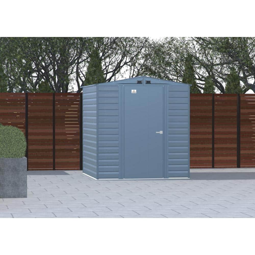 6 ft. W x 7 ft. D Galvanized Steel	 Storage Shed