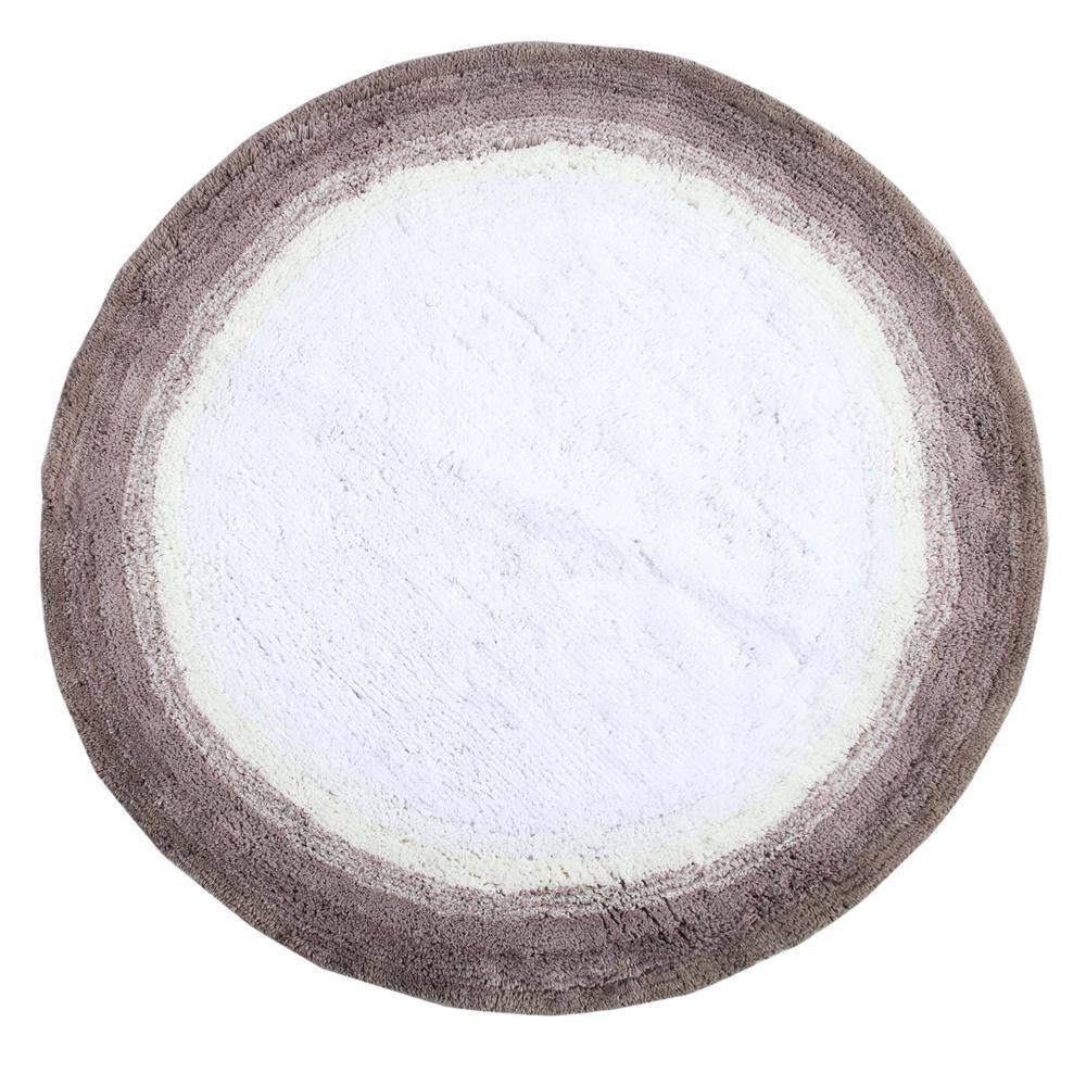 Better Trends 30" Round Torrent Collection 100% Cotton Bath Rug Beige: Machine Washable, Tufted, Ombre Design