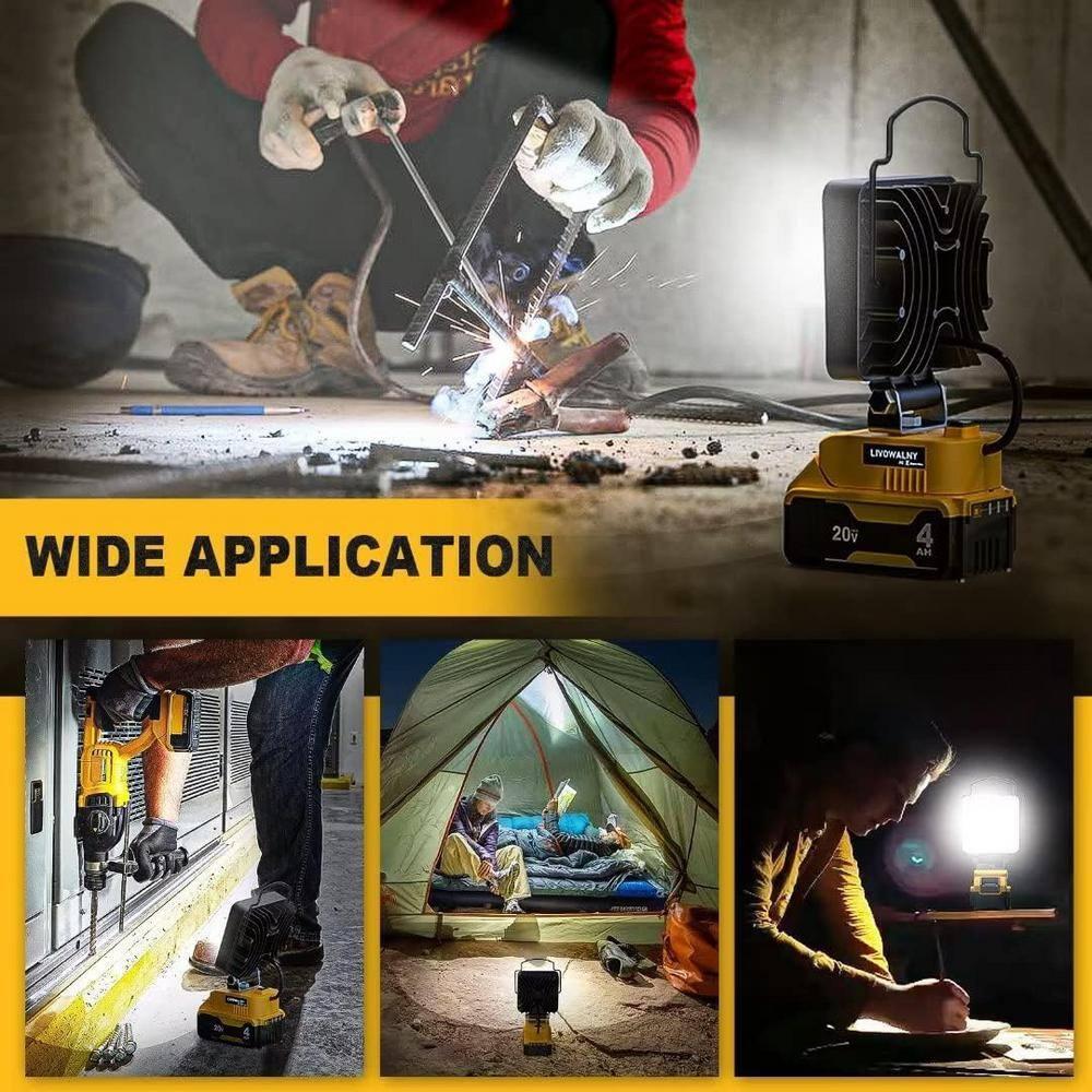 AnTom LED Work Light , 48W 4800LM LED Flood Light for Outdoor and Job Site Lighting- Dimmable Design