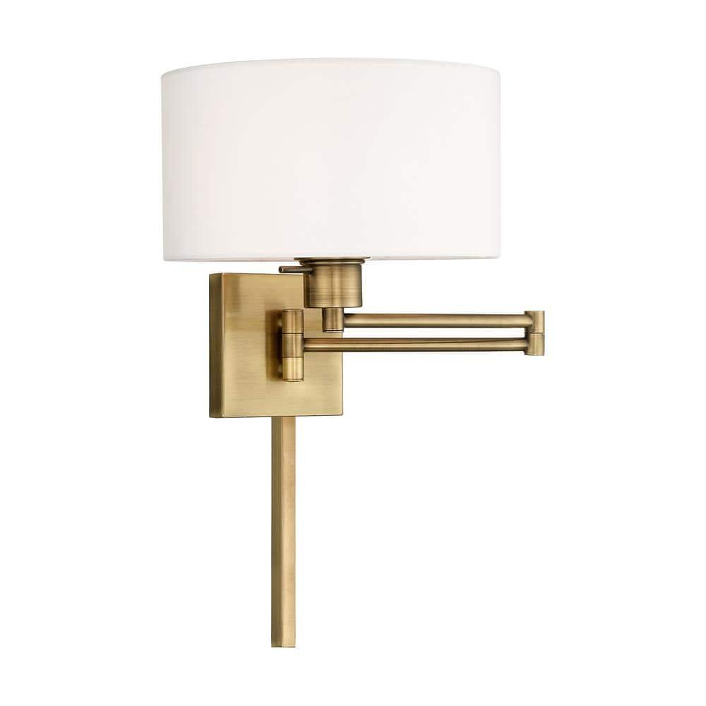 Livex Lighting 1 - Light Wall Light in  Antique Brass