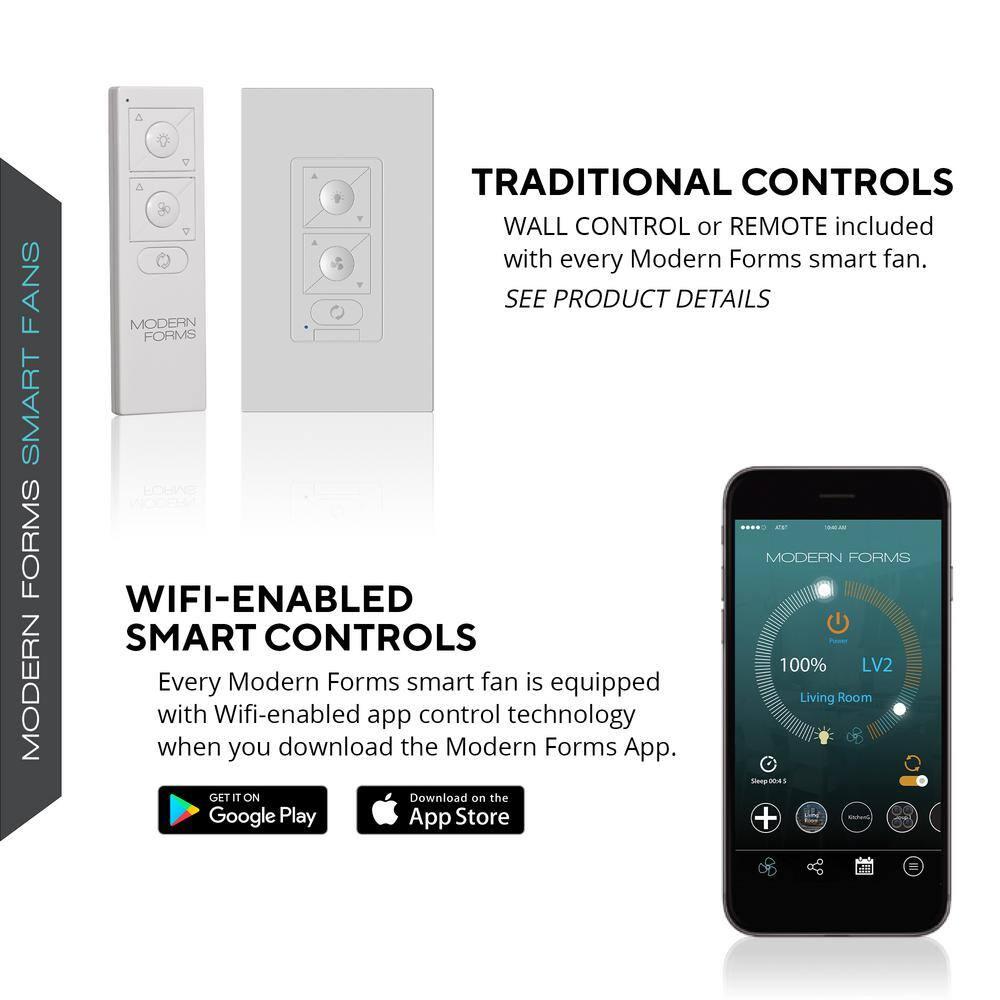 Aura 72" Matte Black Smart Ceiling Fan with Frosted Acrylic Diffuser