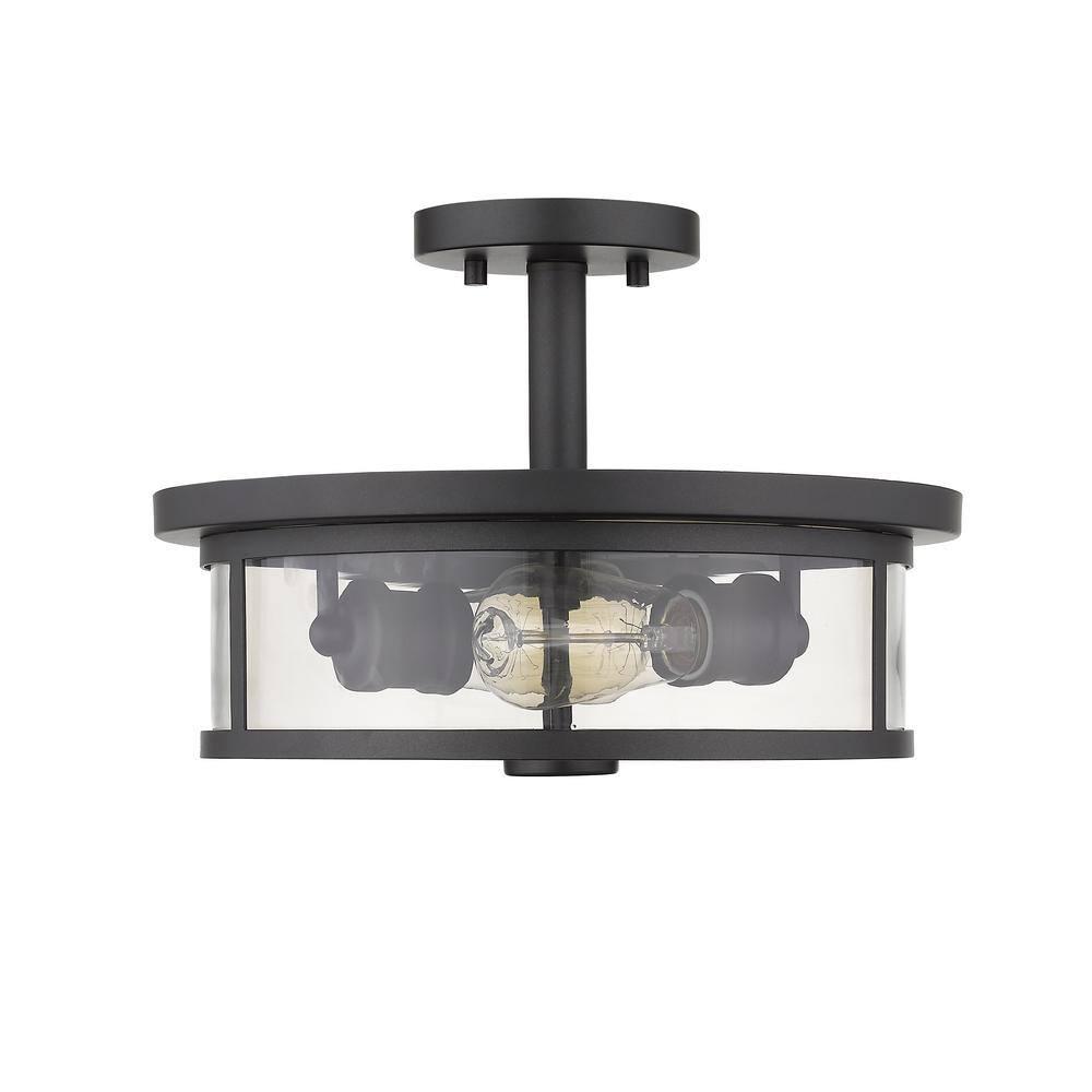 Z-Lite Savannah 2 - Light Semi-Flush Mount in  Bronze