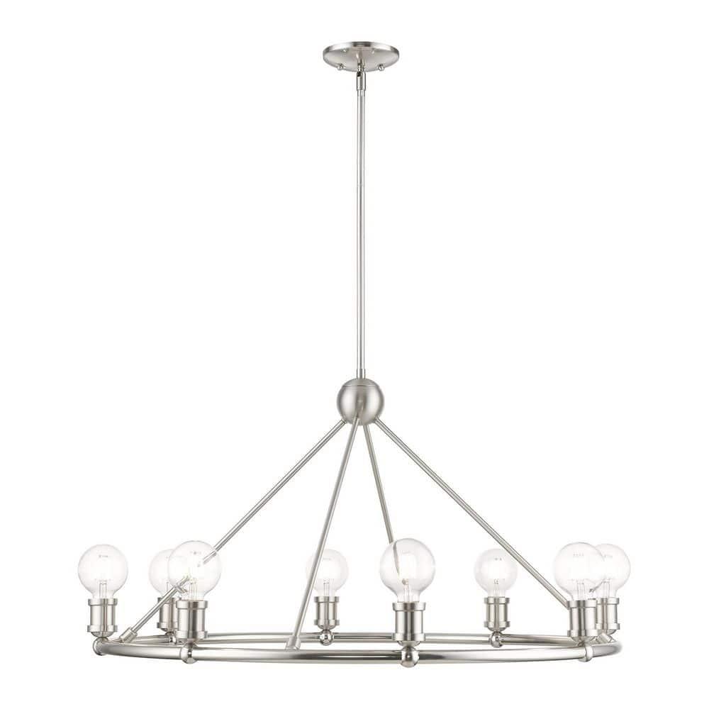 Livex Lighting Lansdale 8 - Light Chandelier in Brushed Nickel