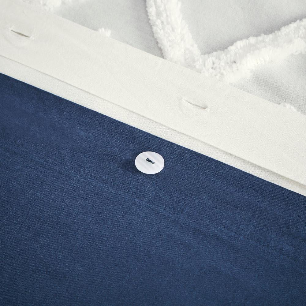 INK+IVY Mila Cotton Duvet Cover Set with Chenille Tufting