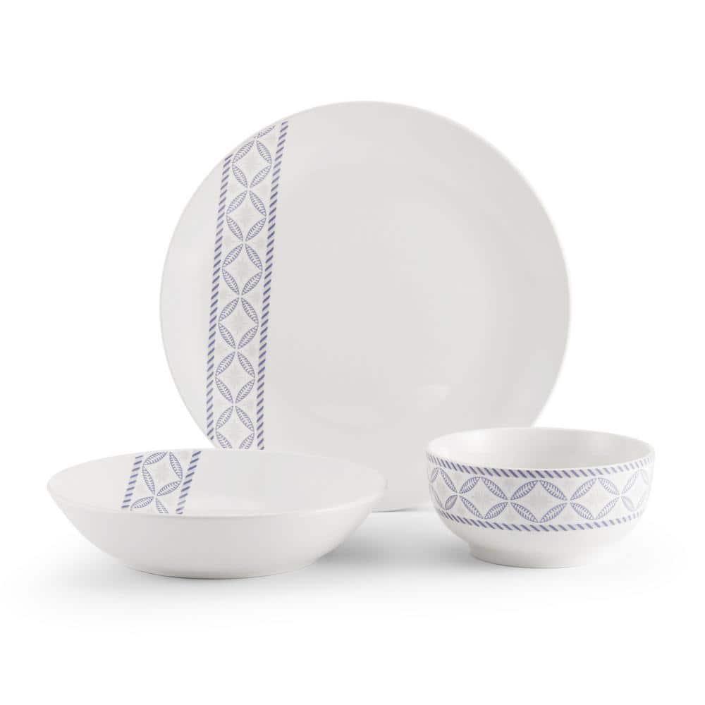Studio Nova Preslie 18-Piece Porcelain Dinnerware Set, Service for 6