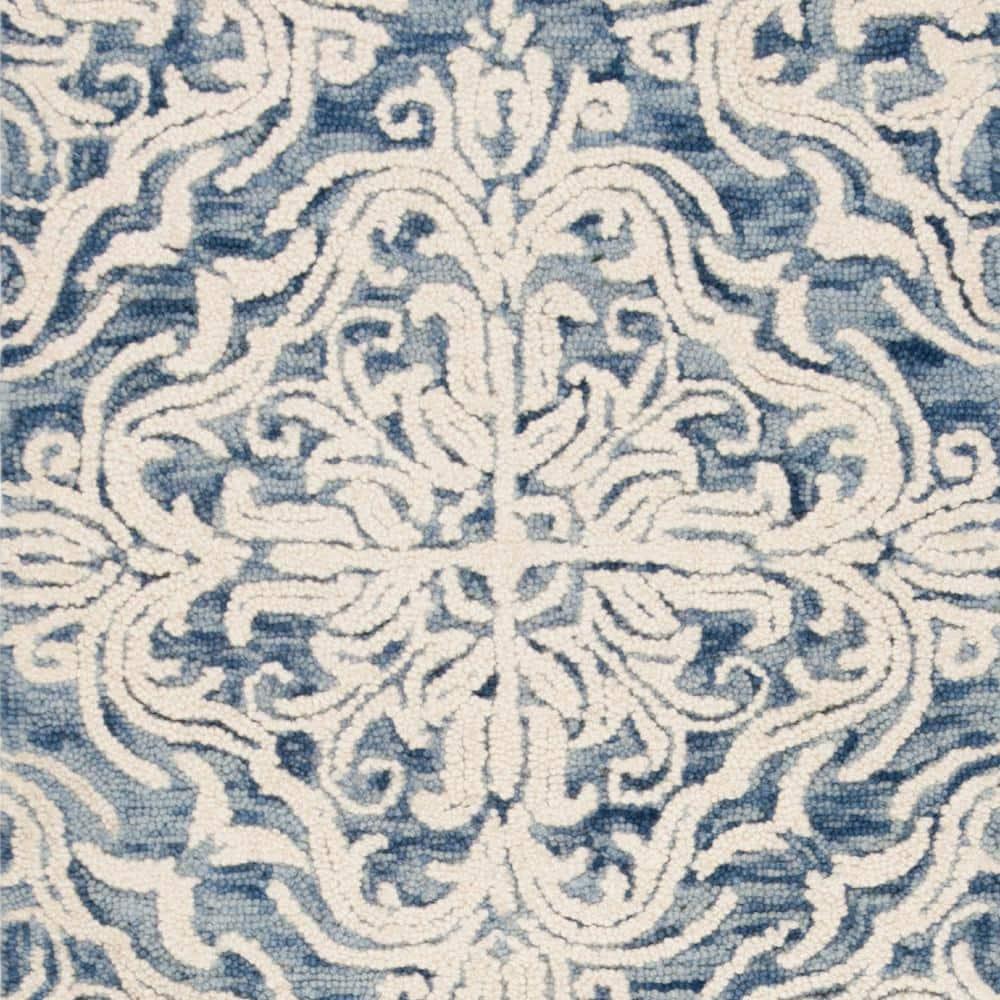Blossom BLM103 Hand Tufted Runner Rug - Blue/Ivory - 2'3"x8' - Safavieh.