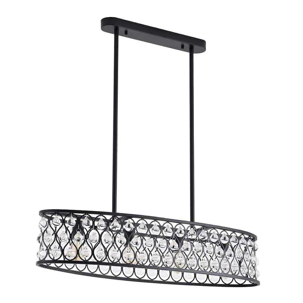 Giolou 4-Light Gold Chandelier With Crystal Accent Shade