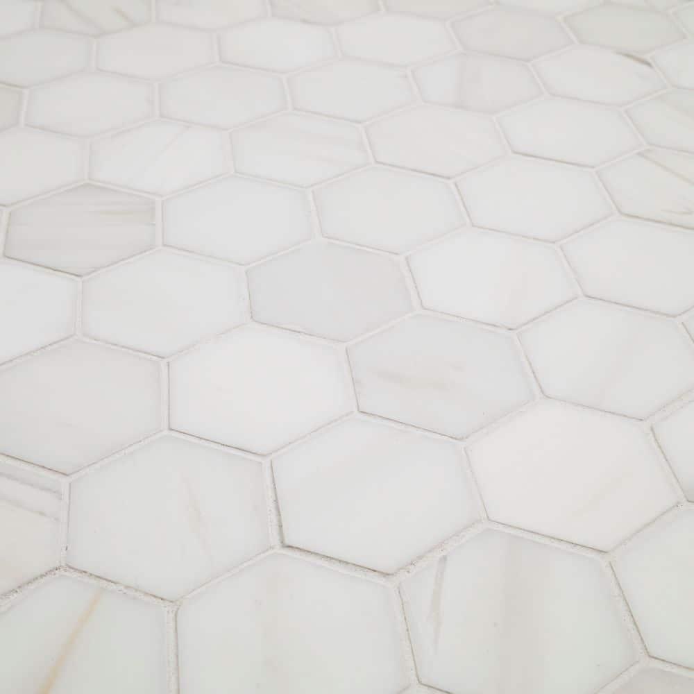 Bianco Dolomite 2" x 2" Marble Mosaic Tile in White