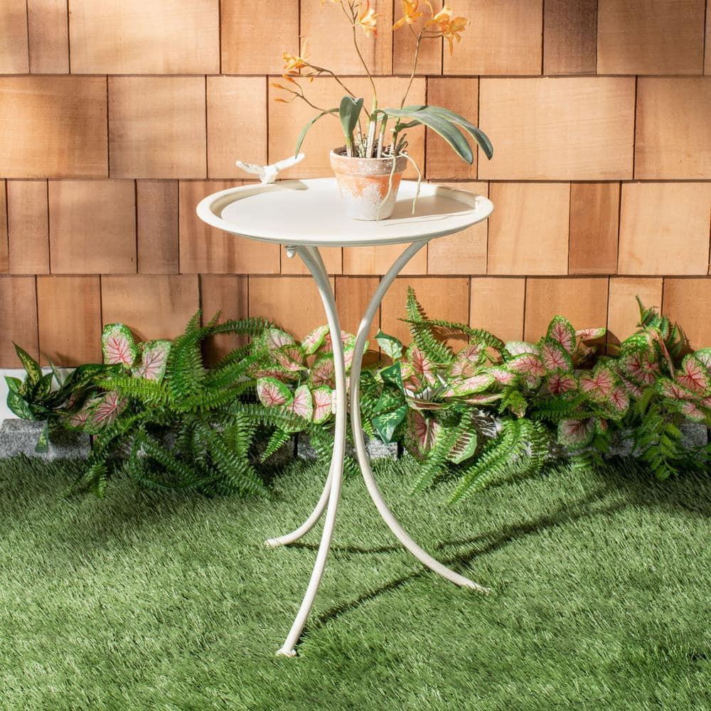 Kensi Outdoor Bird Bath - Pearl White - Safavieh