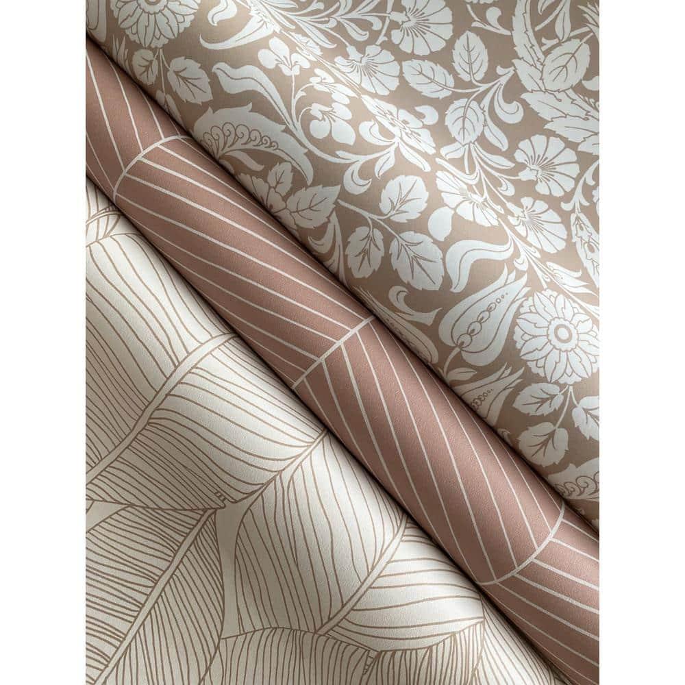 Design Department Cordelia Pink Baroque Blooms Wallpaper, 20.9-in by 33-ft