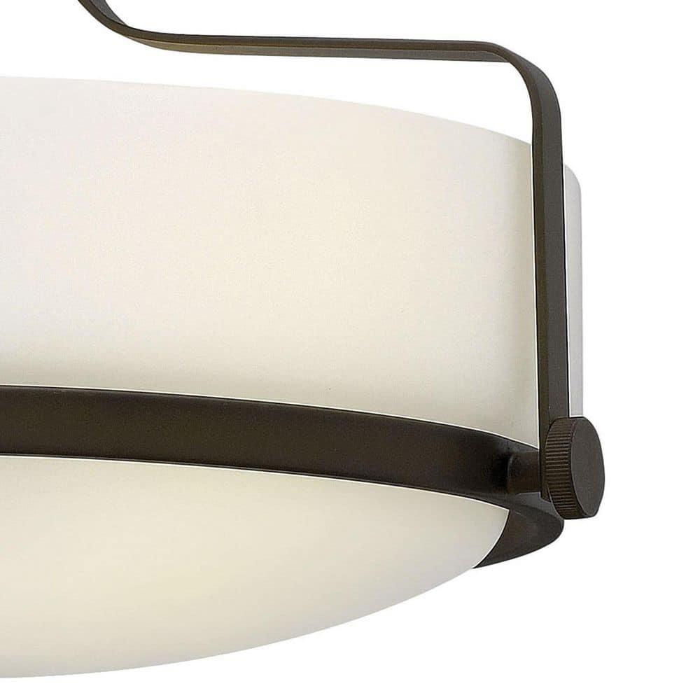 Harper 14.5-in 3-Light Semi-Flush Mount Retro Ceiling Light