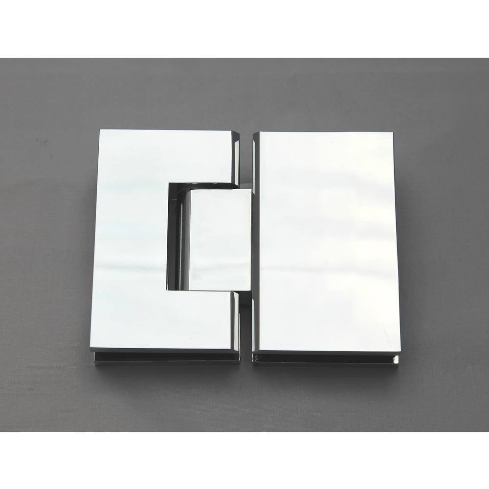Glass Warehouse Mimas 32.5 in. x 78 in. Fully Frameless Glass Hinge Towel Bar Shower Door TBGH-32-5-CH
