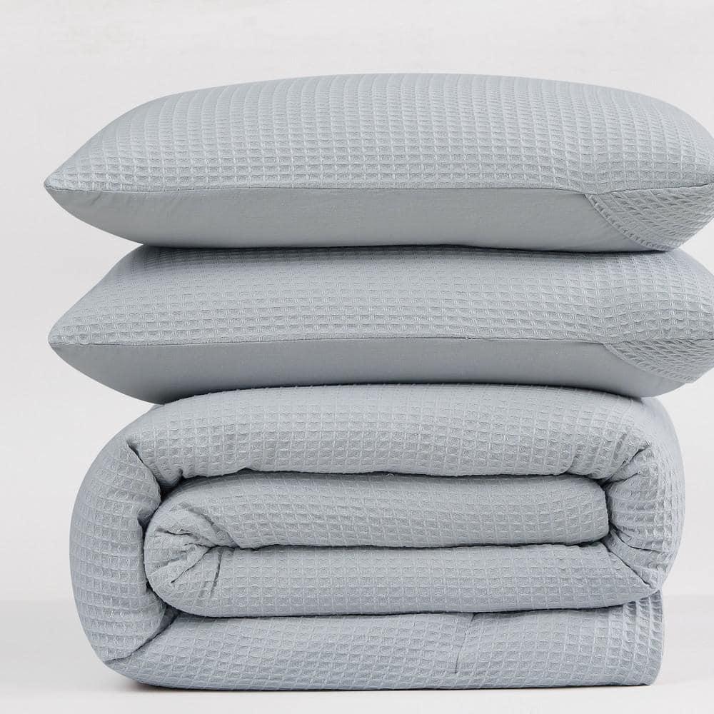 Cannon 2pc Twin/Twin XL Heritage Cotton Waffle Comforter Set Gray