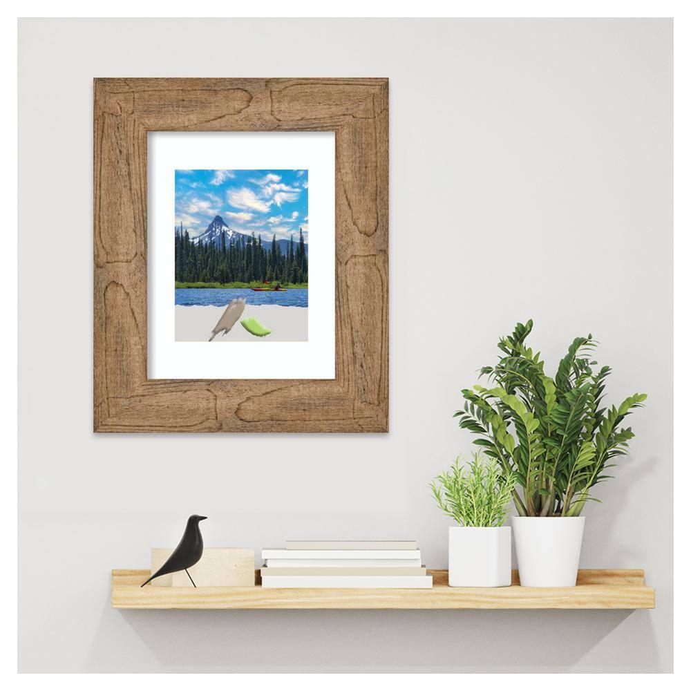 Amanti Art Owl Brown Wood Picture Frame Opening Size 11x14 in. (Matted To 8x10 in.)