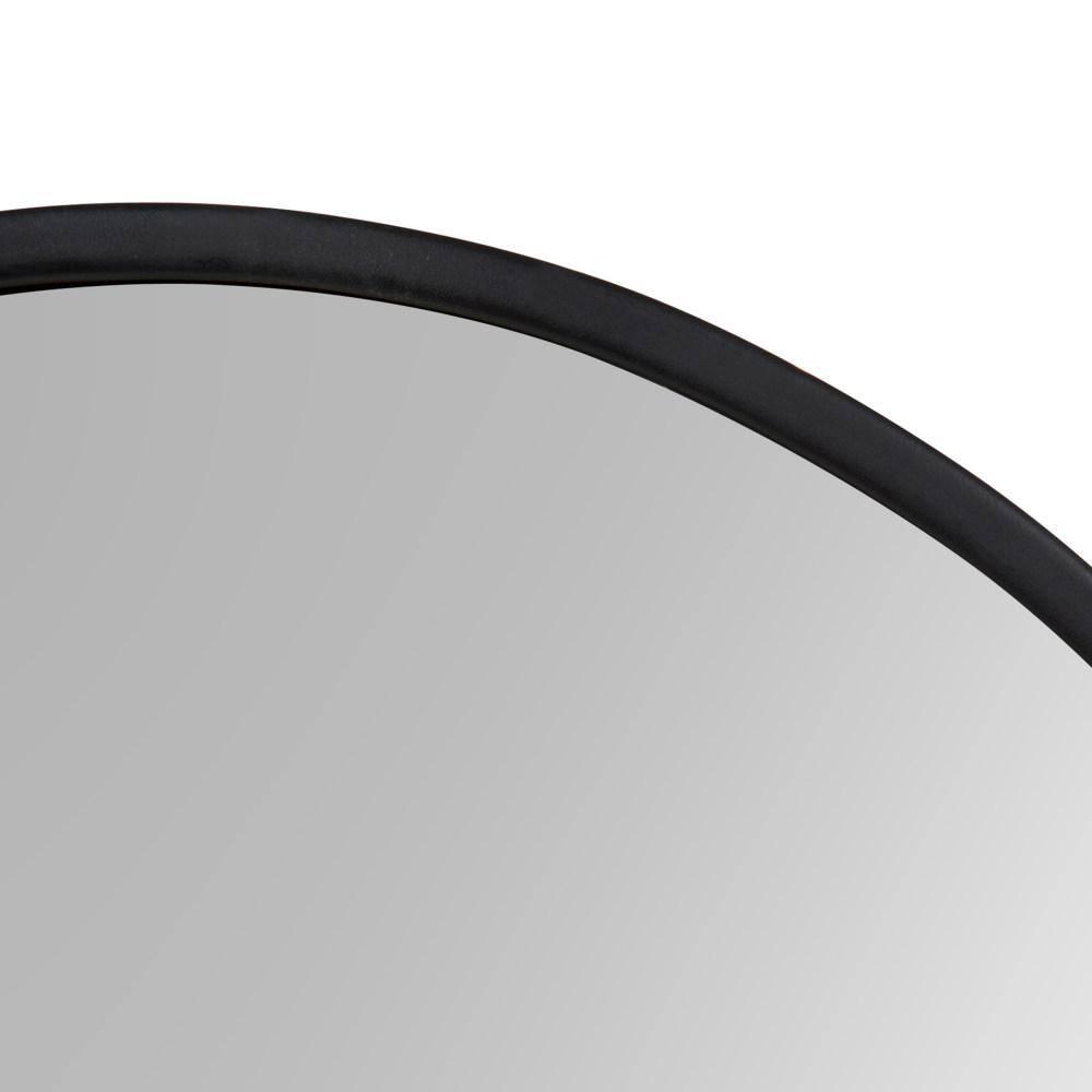 16" x 48" Valenti Tall Framed Arch Mirror Black - Kate and Laurel