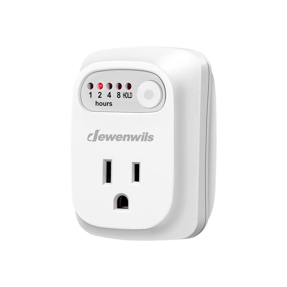 Indoor Countdown Timer Outlet, Timers for Electrical Outlets, Auto Shut Off Safety Outlet, 1-3-Prong Grounded Outlet