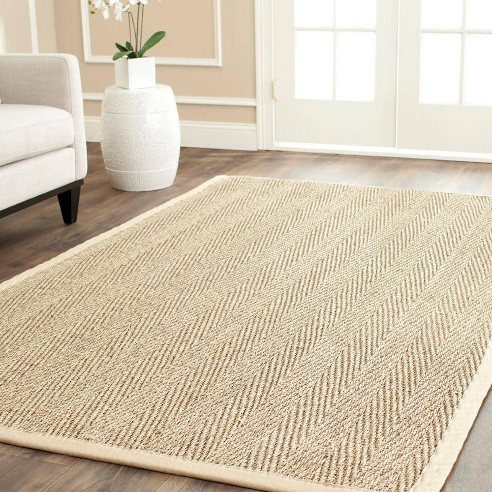 Natural Fiber Seagrass Solid Color Rug
