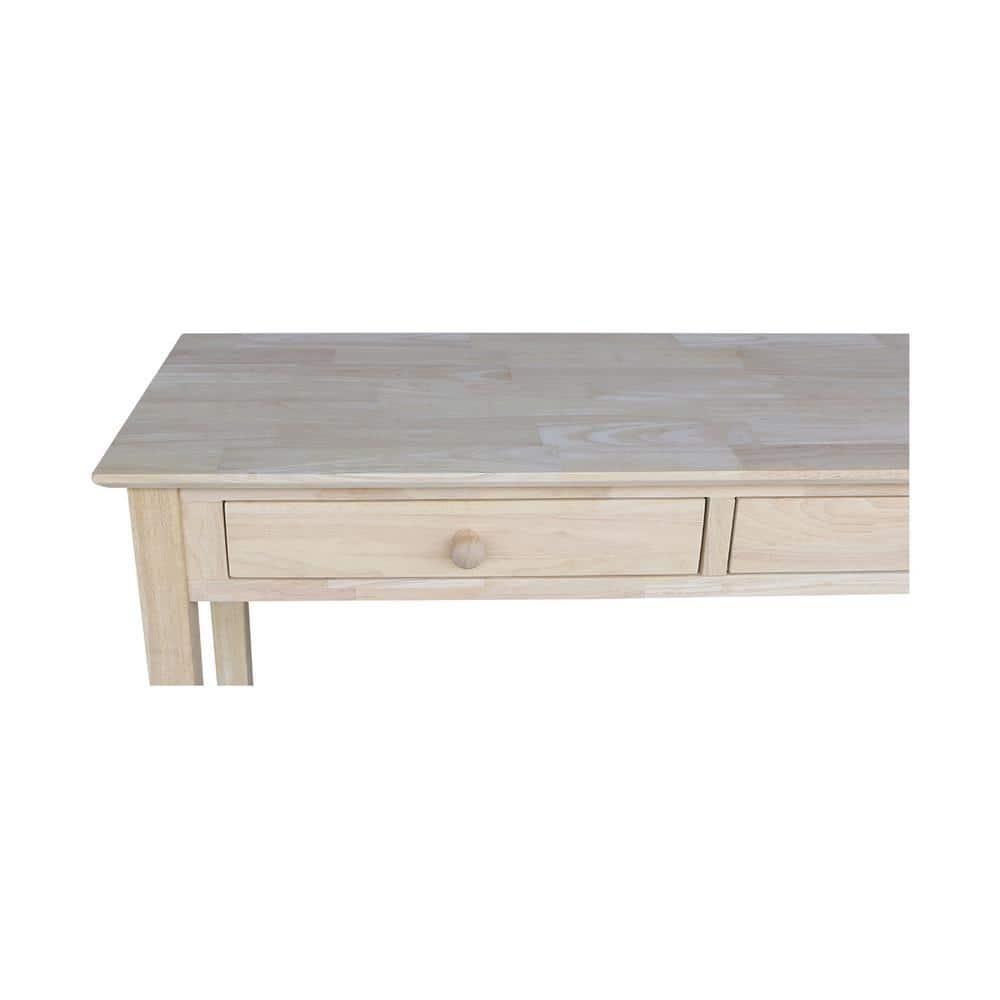 International Concepts Spencer Server-Wood: Hardwood Entryway Table with Drawers & Fixed Shelf