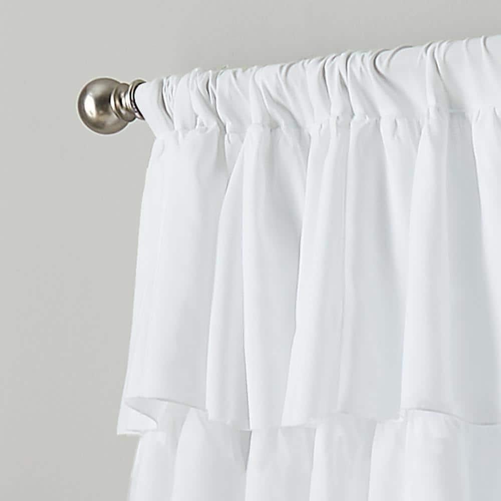 Red Barrel Studio® Flounced Solid Color Semi-Sheer Rod Pocket Single Curtain Panel