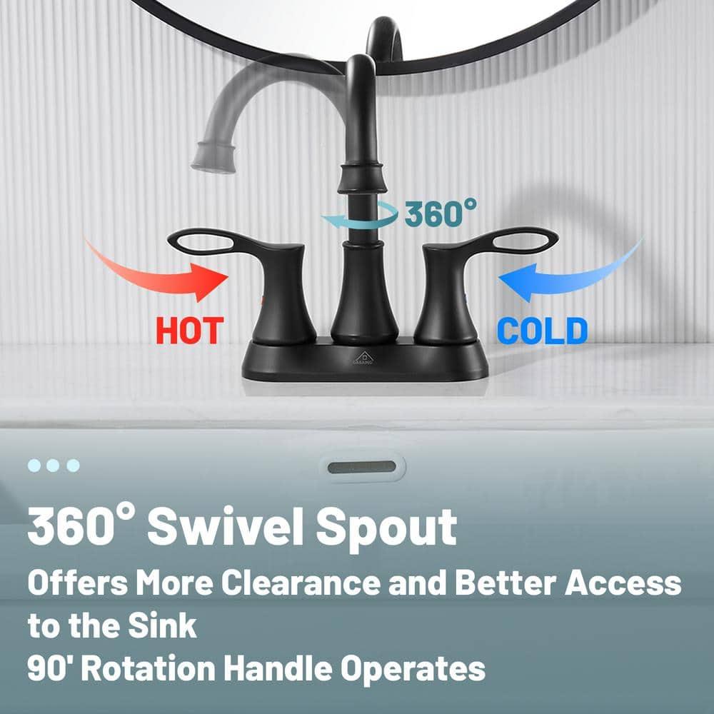4-inch Centerset Bathroom Faucet with Drain