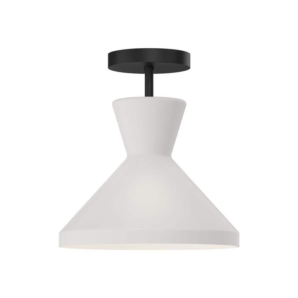 Davana Single Light Glass Semi Flush Mount