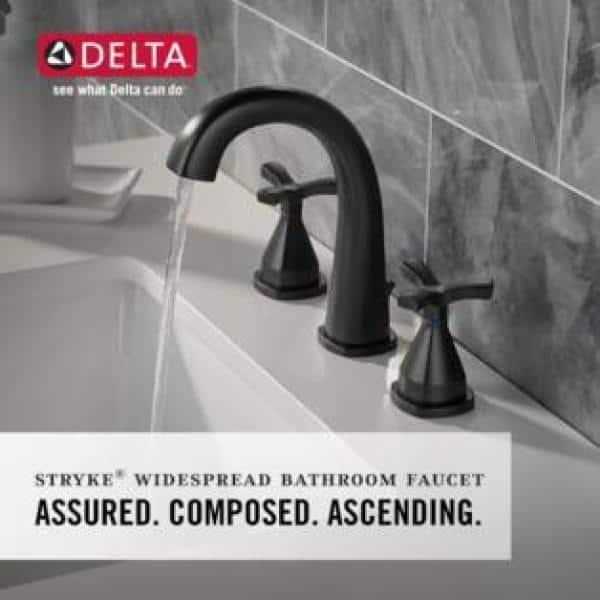Stryke Widespread Bathroom Faucet with Drain Assembly and DIAMOND™ Seal Technology